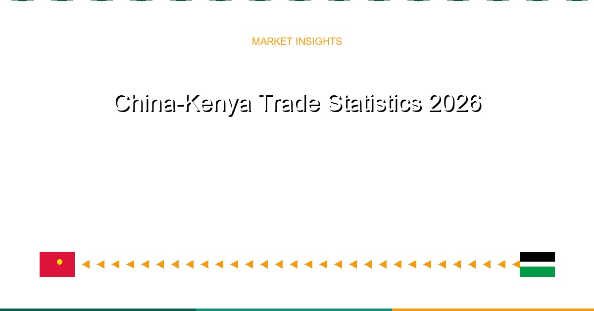 China-Kenya Trade Statistics 2026 - Trade trends and opportunities